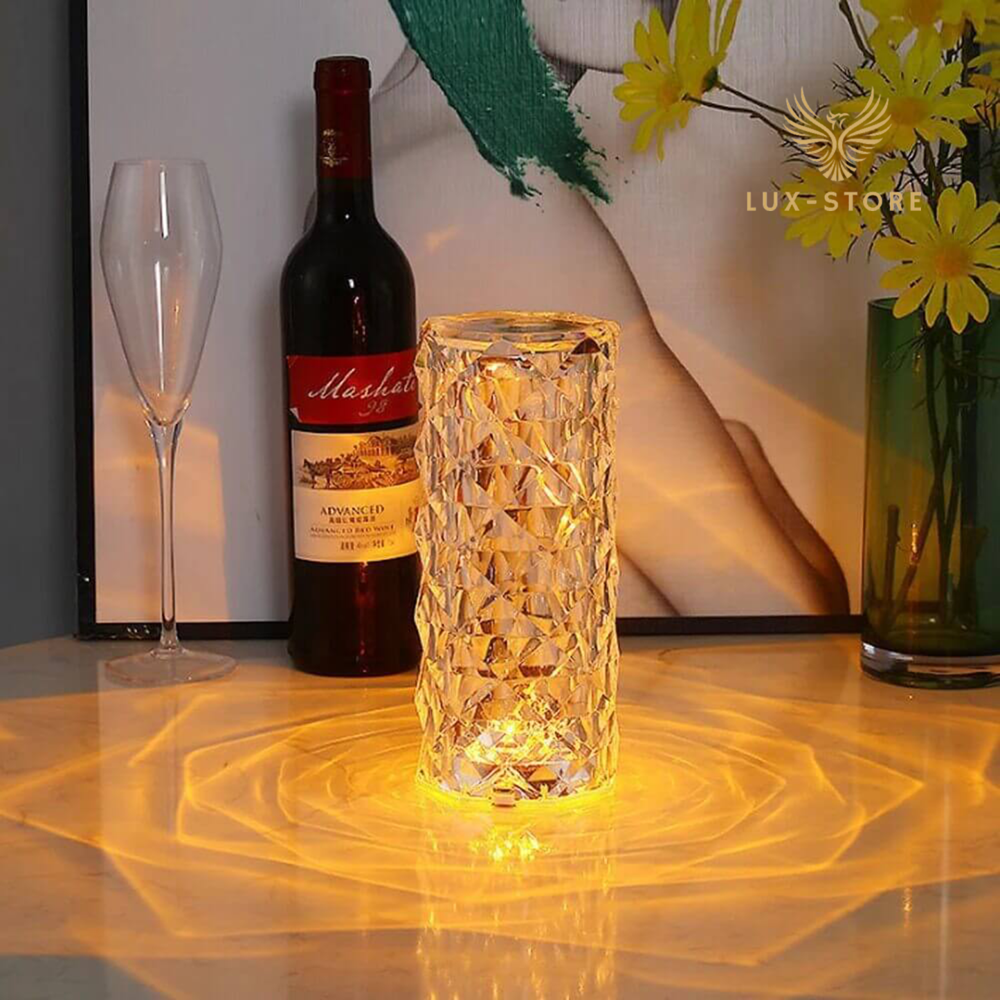 LED Crystal Table Lamp